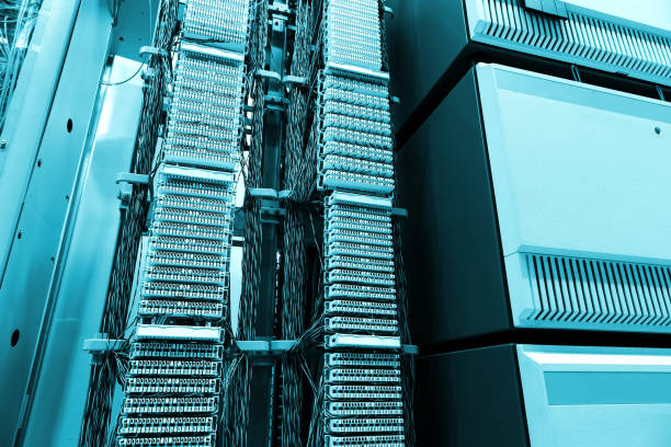 istock room, Telecom equipment and servers, modern data center 842434100