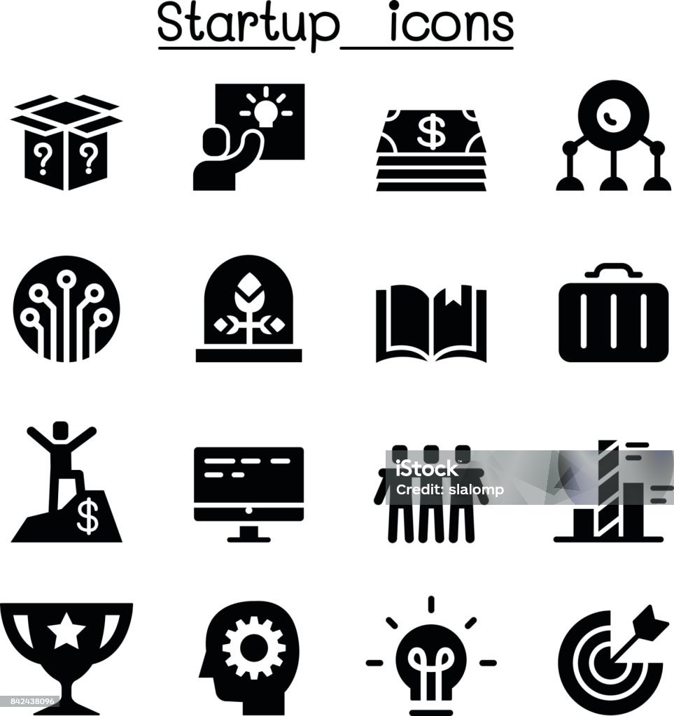 Start up icons Business stock vector