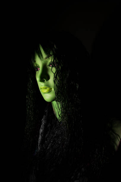 istock Portrait of mannequin face,scary background. 842439698