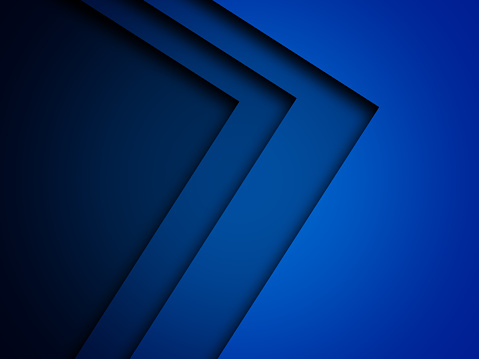 Blue triangle background with overlap paper layer gradient color with space for text and message artwork design