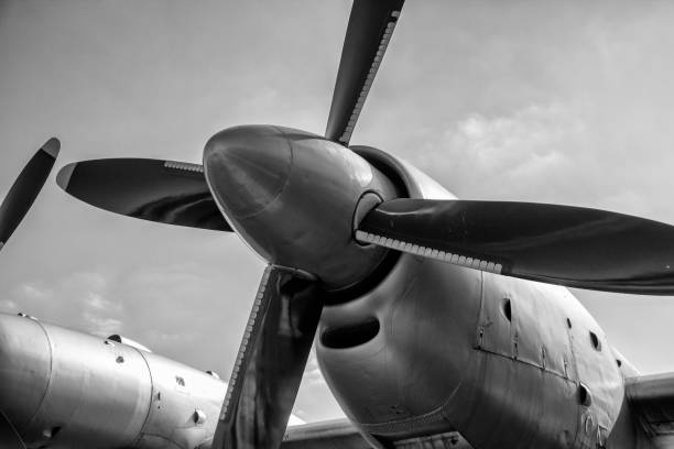 istock Propeller of military aircraft 842441020