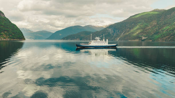 istock Ferry boat ship on fjord in Norway 842441142