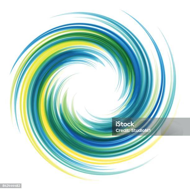 Dynamic Flow Illustration Swirl Background Stock Illustration - Download Image Now - Swirl Pattern, Spiral, Paint