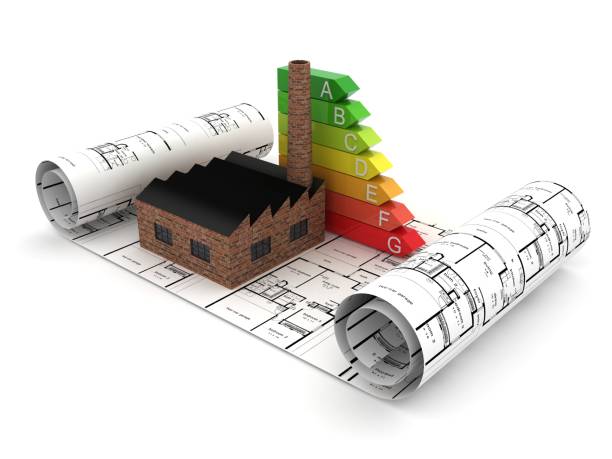 istock Factory industrial building energy efficiency plan 842447794