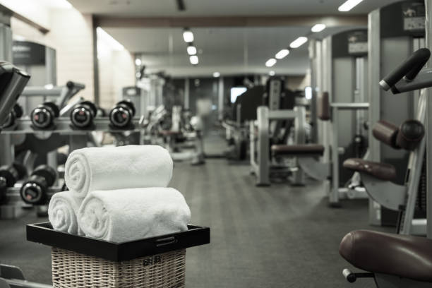 istock Fitness club in luxury hotel interior 842447984