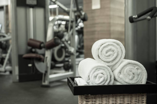 istock Fitness club in luxury hotel interior 842449086