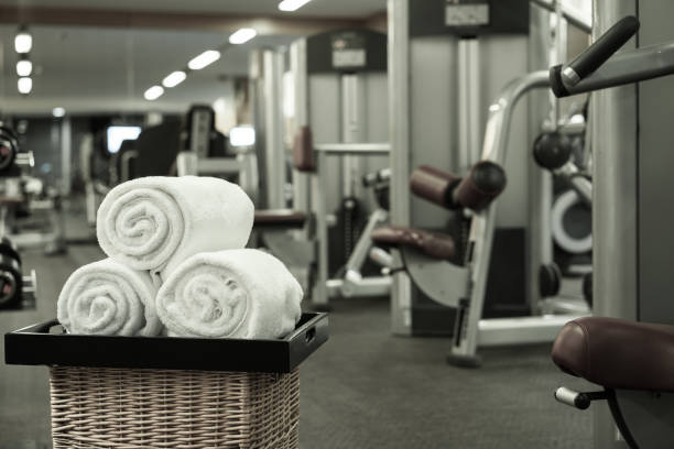 istock Fitness club in luxury hotel interior 842451730