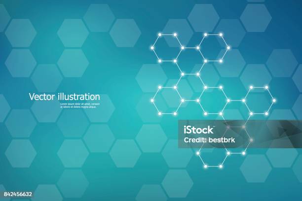 六角形の構造分子神経細胞システム遺伝的化学的化合物の Dnaベクトル図 - 化学のベクターアート素材や画像を多数ご用意 - 化学, 化学物質, 科学