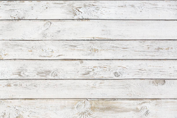 istock Vintage wooden horizontal planks painted white colour 842460726