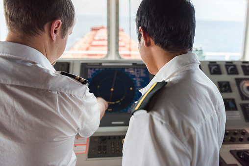 Senior Navigation Officer Training a Junior Officer