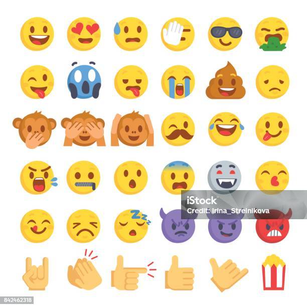 Mit Emoji Stock Vektor Art und mehr Bilder von Emoticon - Emoticon, Neuweltaffen und Hundsaffen, Kot