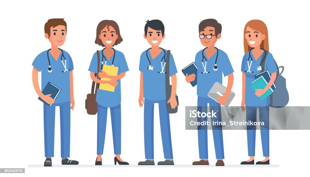 Health Student Vector Medical Students Stock Illustration - Download Image Now - Medical ...