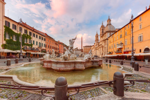 istock Piazza Navona Square at night, Rome, Italy 842463950