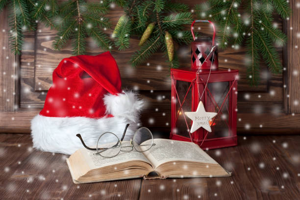 istock Burning lantern and christmas decoration 842465888