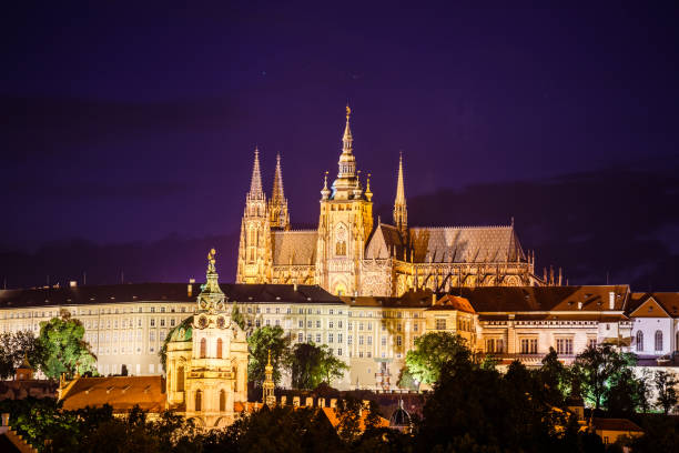 istock Night St. Vitus Cathedral in Prague 842469846