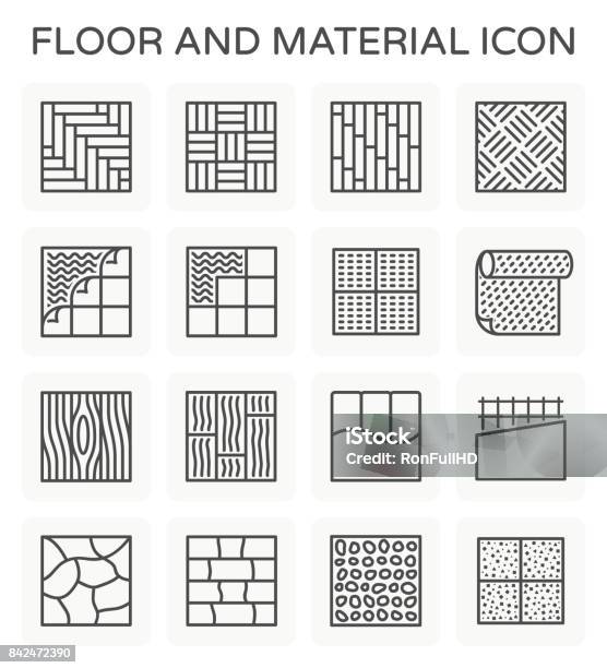 Floor Material Icon Stock Illustration - Download Image Now - Flooring, Tile, Tiled Floor