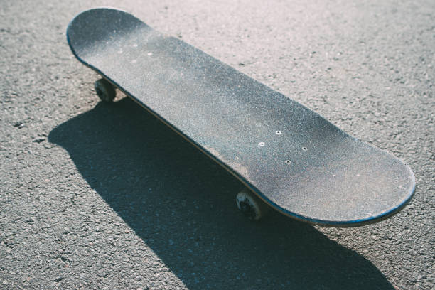 istock Skateboard on the road. Extreme sport challenge 842473162