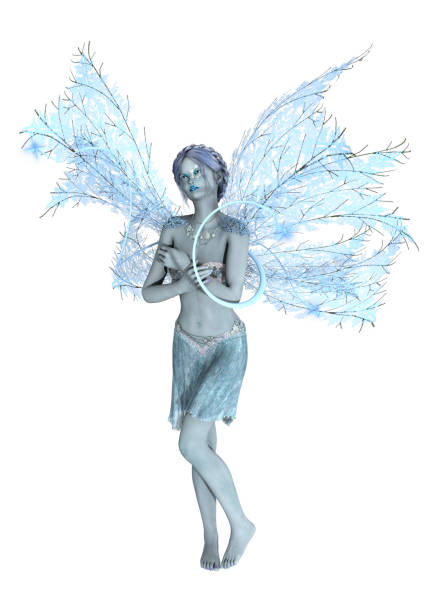 istock 3D Rendering Winter Fairy on White 842475684