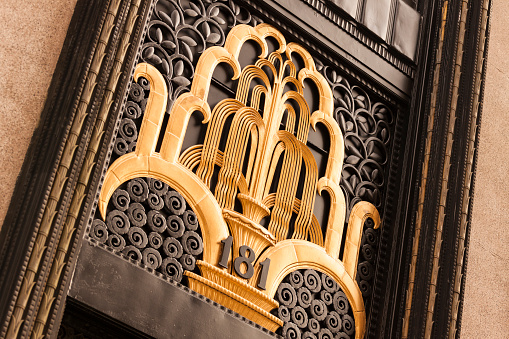 Art Deco door panel in Manhattan, New York City