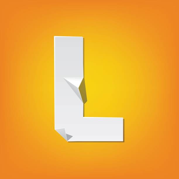 istock L capital letter fold english alphabet New design 842477160