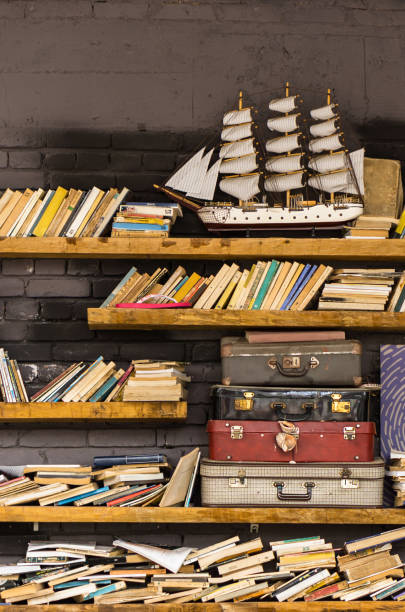 Old Books Library Background - Travel Theme