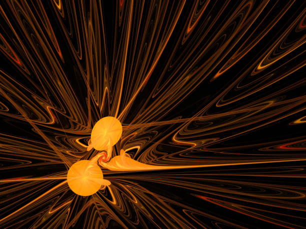 istock Abstract illustration of a fractal pattern on black background 842486066