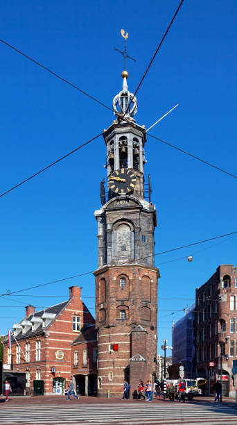 munttoren w amsterdamie - munt tower zdjęcia i obrazy z banku zdjęć