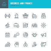 istock Business & Finance  - Thin Line Icon Set 842592654