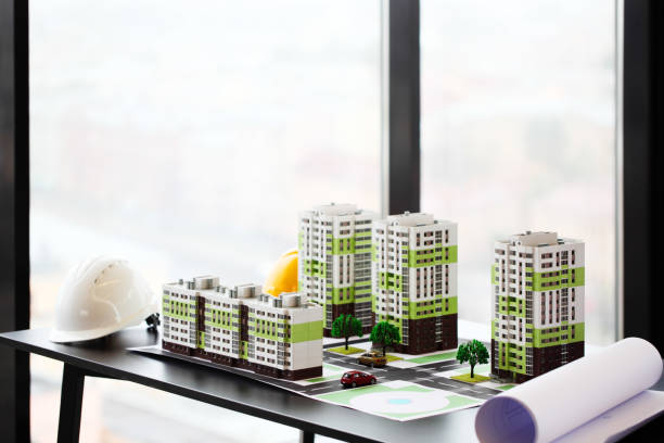 istock Model of residential quarter 842595342