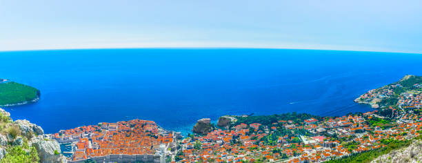 istock Dubrovnik cityscape aerial panorama 842600048