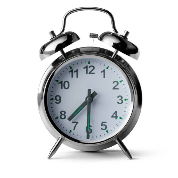istock Time: Alarm Clock Isolated on White Background 842603026