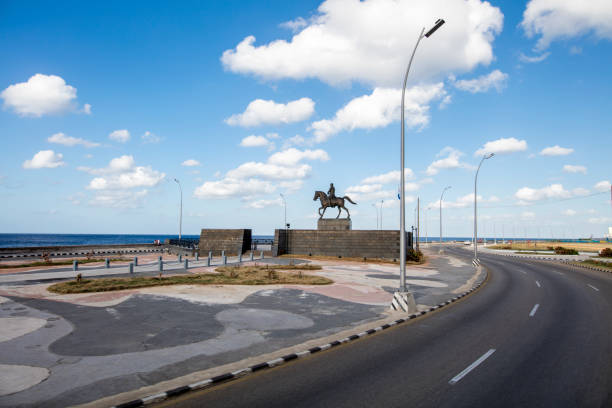 City view along the famous Malecon BLVD. Incidental people on the background.