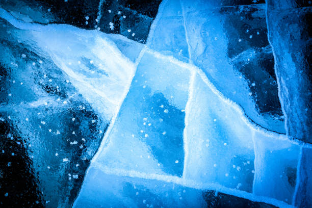 istock Close up of ice showing the details and texture 842609630