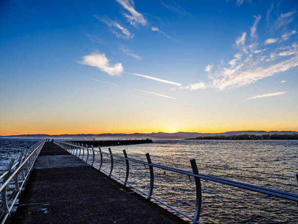istock Breakwater at the Ogden Point in Victoria, BC, Canada; sunset time 842621472