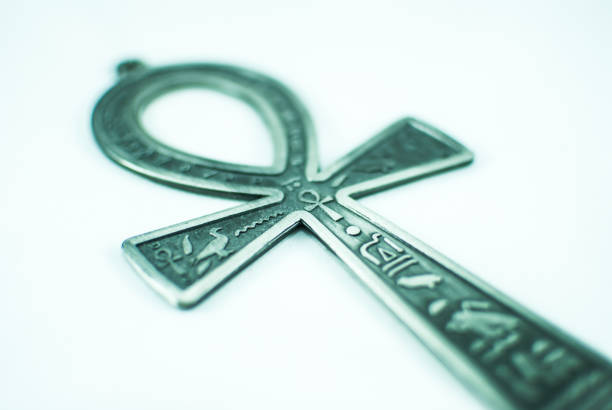 istock Silver Egyptian ankh on the white background, isolated 842628736