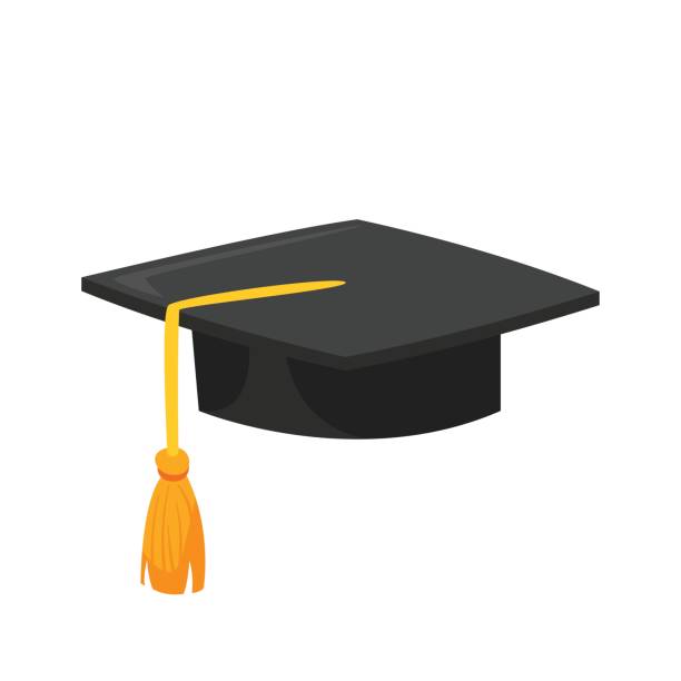 Illustration Of Graduation Cap Stock Illustration - Download Image Now -  Mortarboard, Cartoon, Diploma - iStock