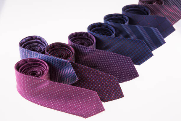istock Beautiful silk ties are stacked together. 842642918
