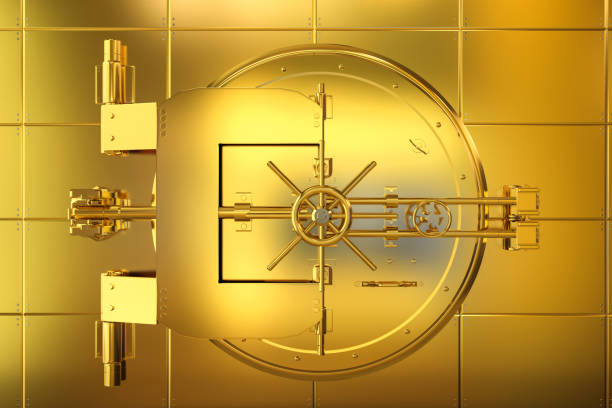istock golden bank vault 842678126