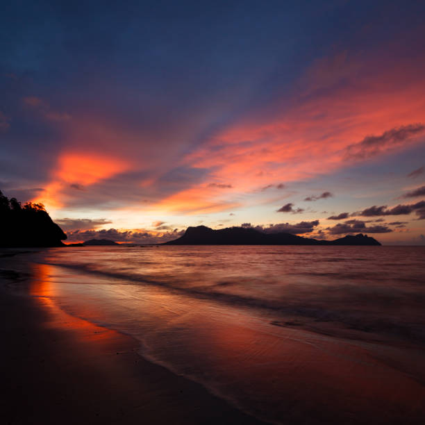 istock Beach sunset at Bako national park Borneo 842686050