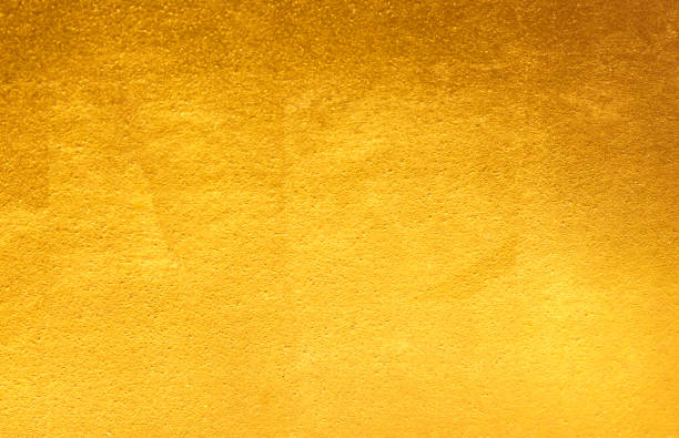 istock Shiny yellow leaf gold foil texture 842694156