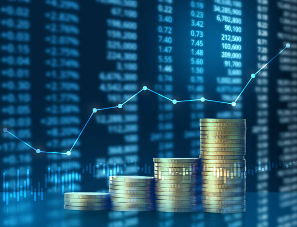 istock Coins graph stock market 842711580