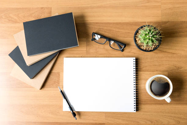 istock Blank catalog and book , magazines,book mock up on wood background 842714516