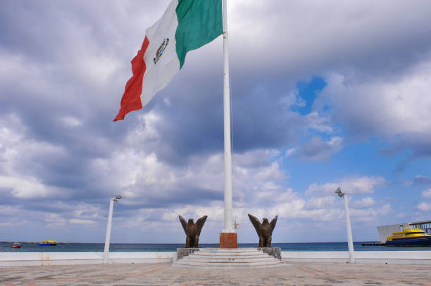 istock Mexico Flag in Cozumel 842717898