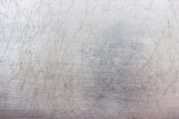 istock Texture of a metal sheet, light gray background 842719556