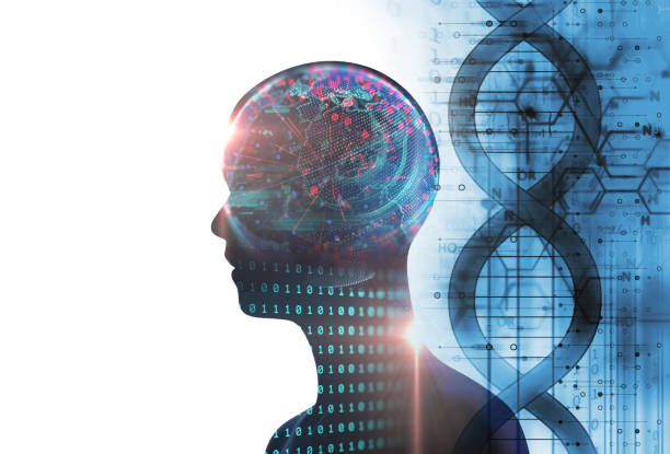 istock double exposure image of virtual human 3dillustration 842722456