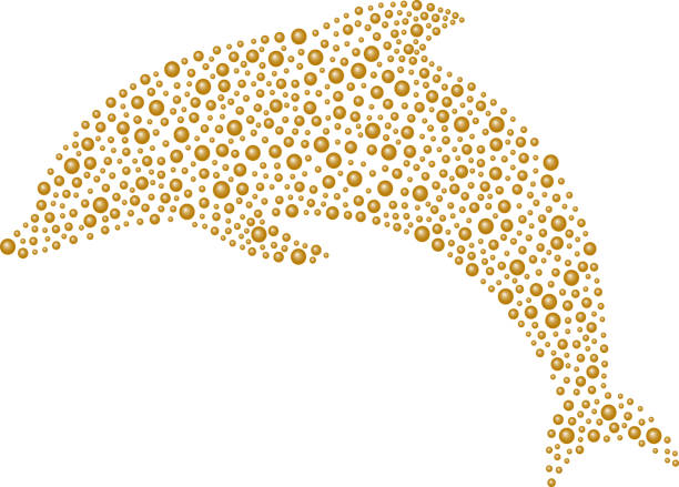 イルカは、茶色のボール - dolphin white background isolated fish点のイラスト素材／クリップアート素材／マンガ素材／アイコン素材