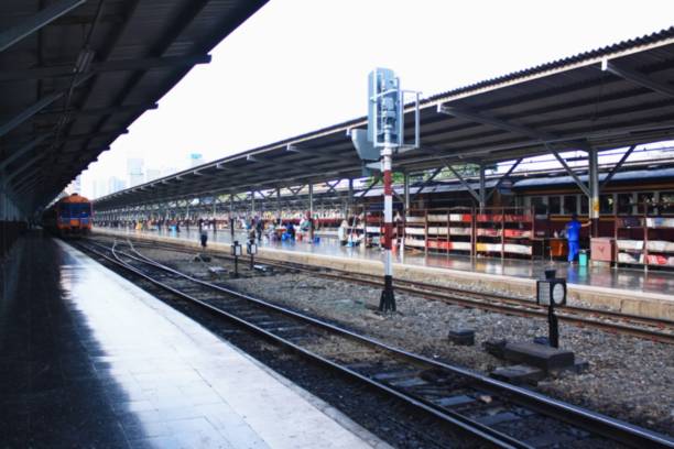 istock dark blurred train station in Bangkok,Thailand 842730566