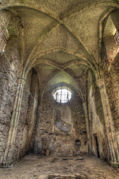 istock Old ruins of abandoned church 842731584