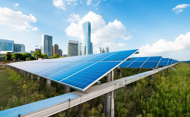istock Shanghai urban landscape, landmarks and solar panels 842731780