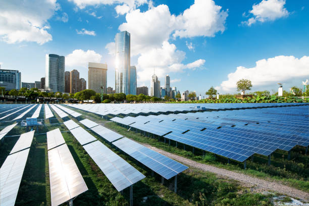 istock Shanghai urban landscape, landmarks and solar panels 842736224